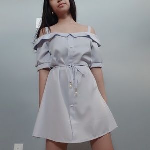 Lilac Off the Shoulder Dress